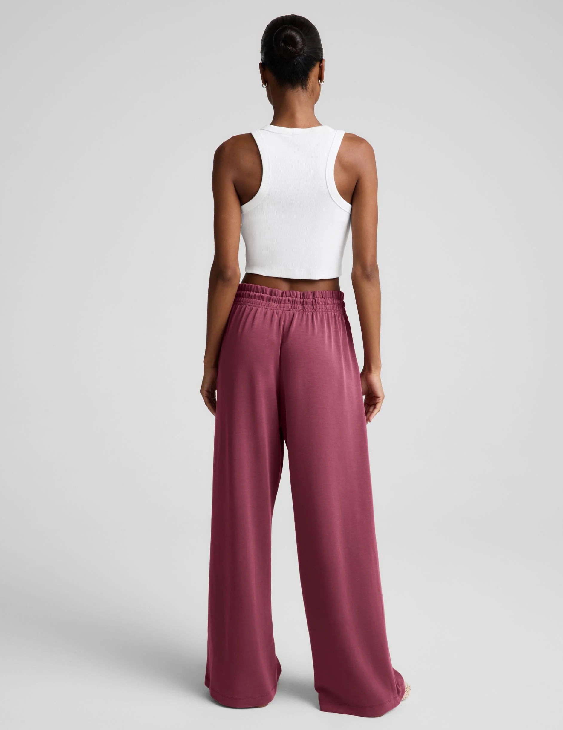 Luxe Sandwash Double Knit Wide Leg Pant - Image 3