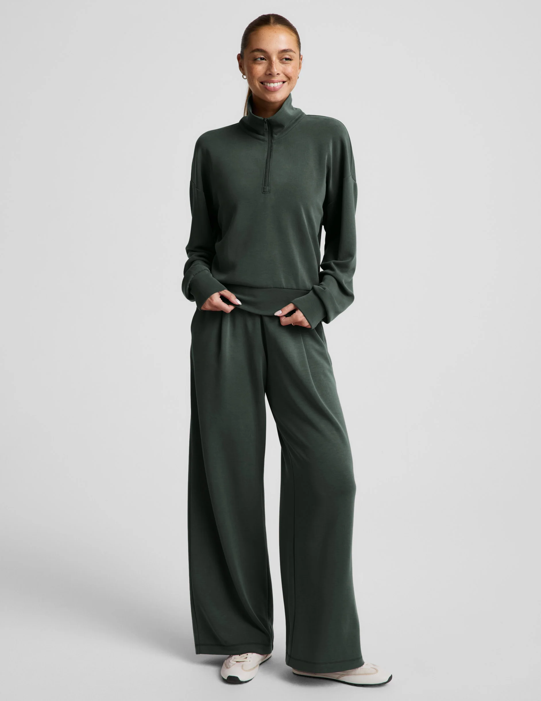 Luxe Sandwash Half Zip Pullover - Image 4