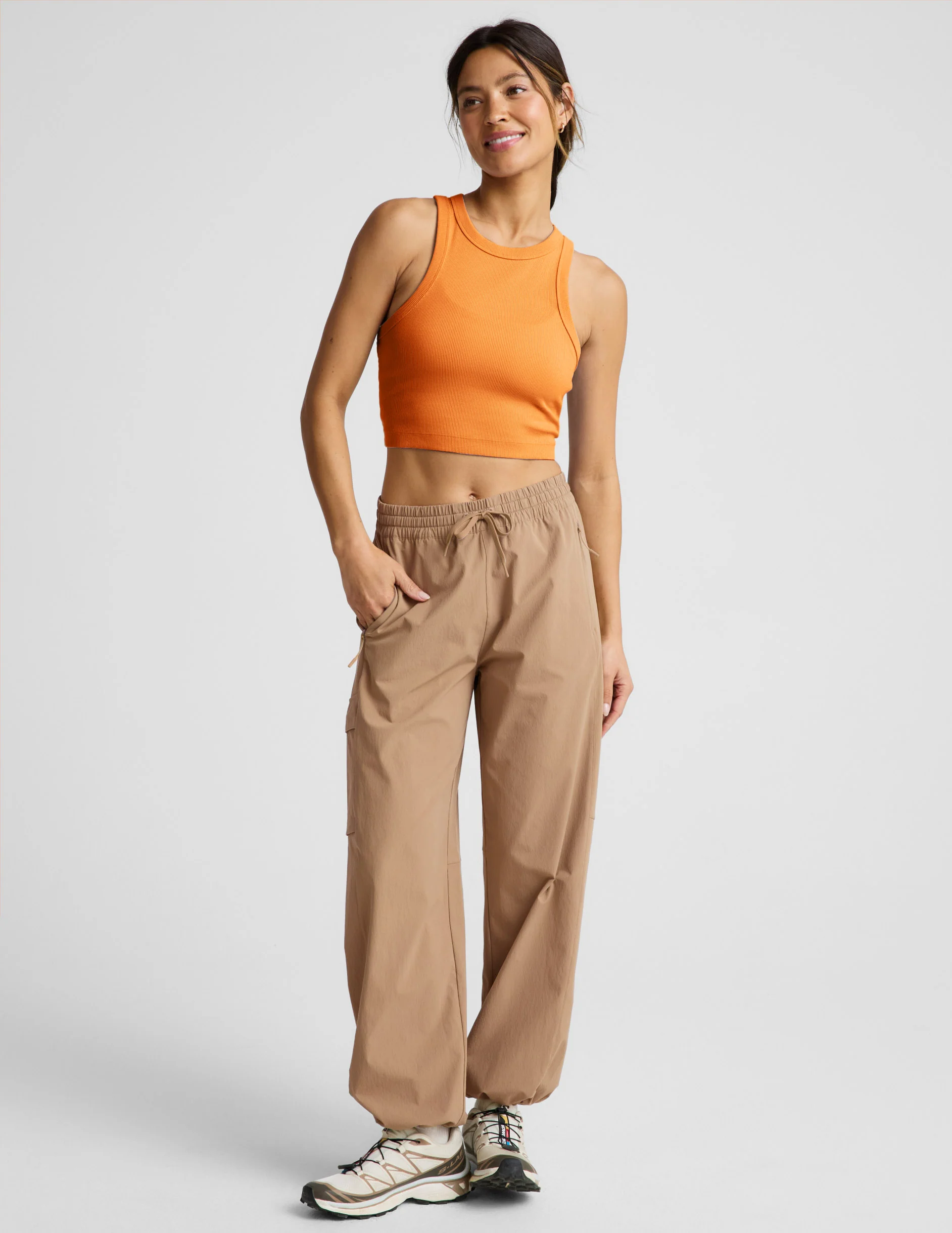 On Repeat Rib High Neck Cropped Tank - Image 3
