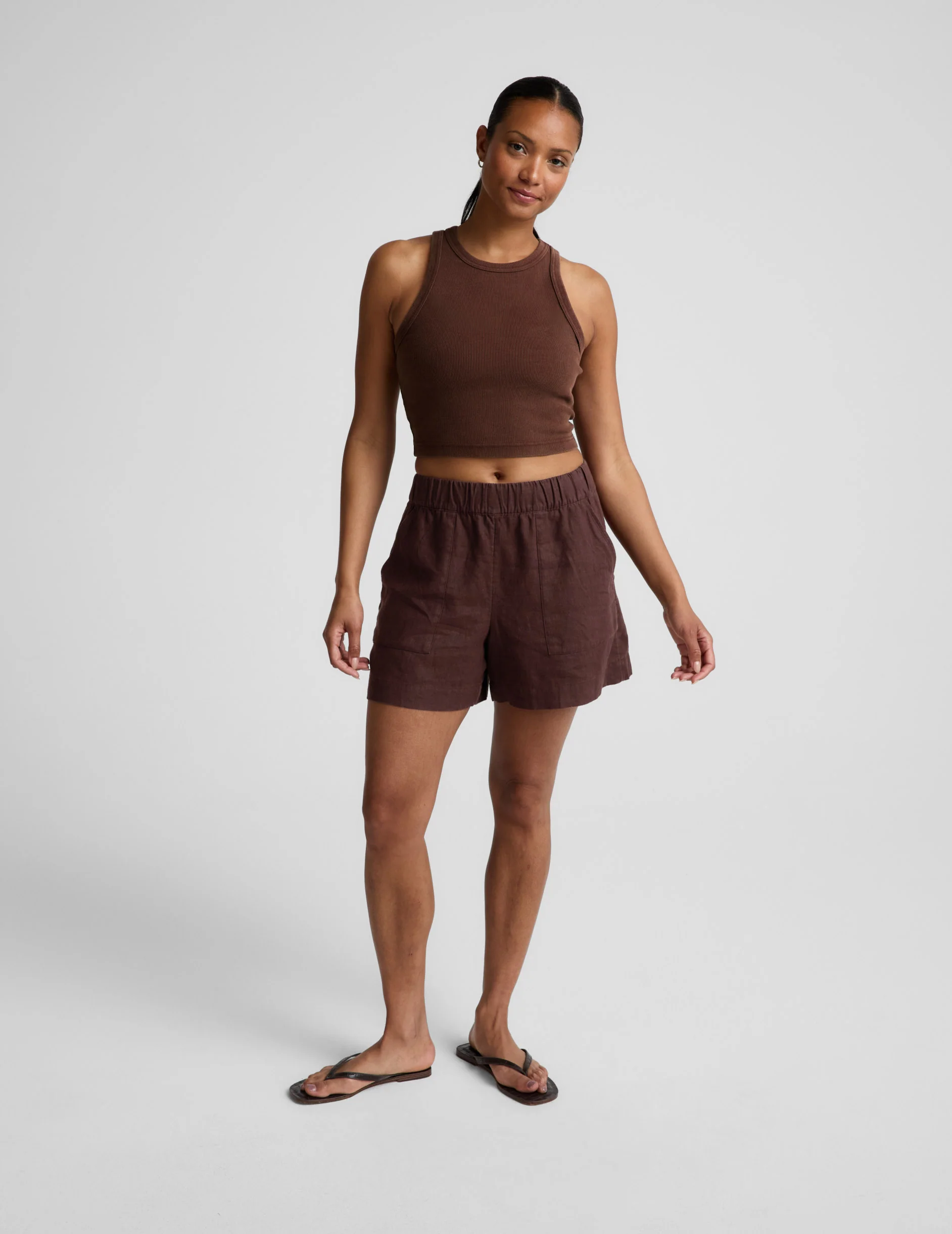 On Repeat Rib High Neck Cropped Tank - Image 3