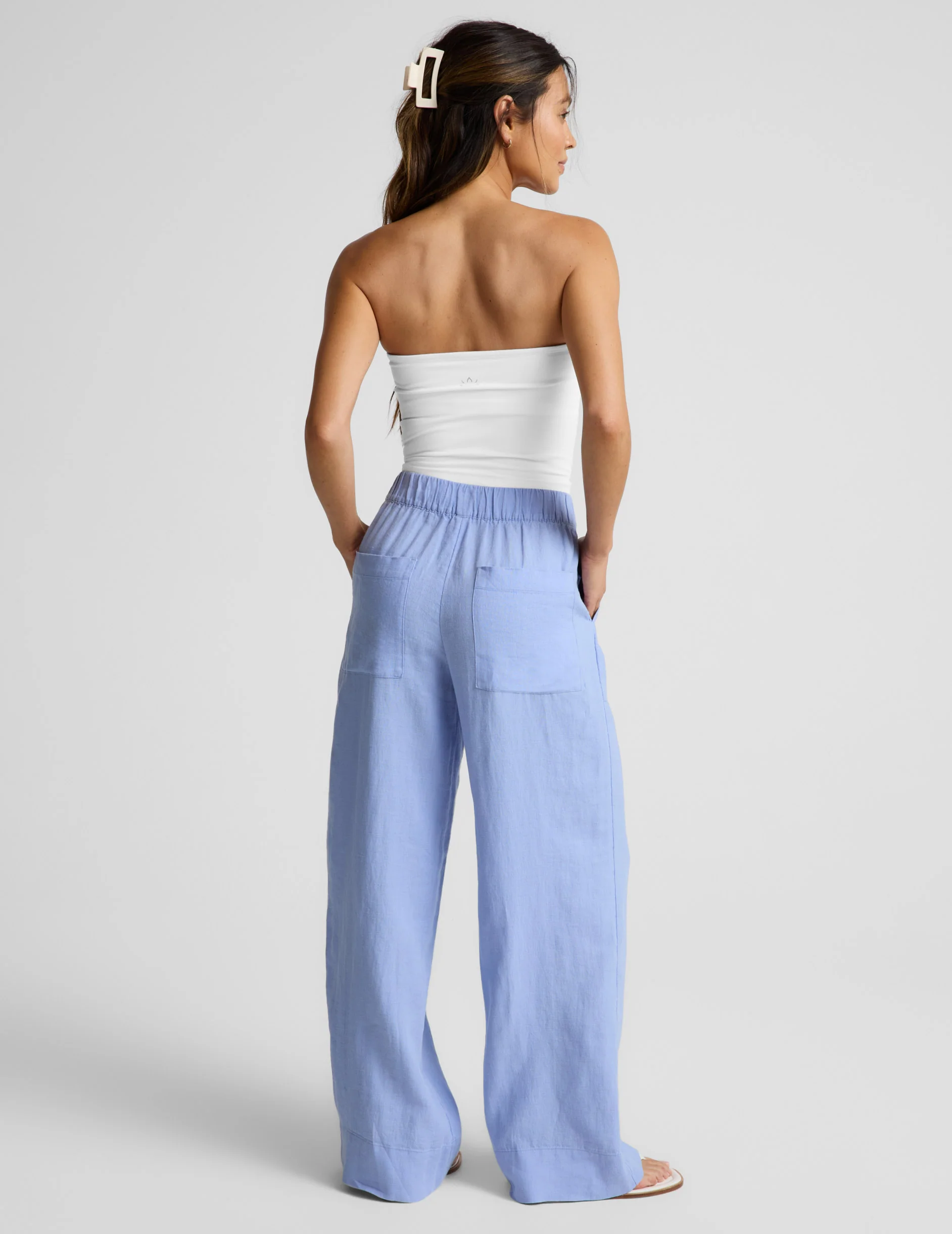 SoftWash Linen Easy Wide Leg Pant 29" - Image 6