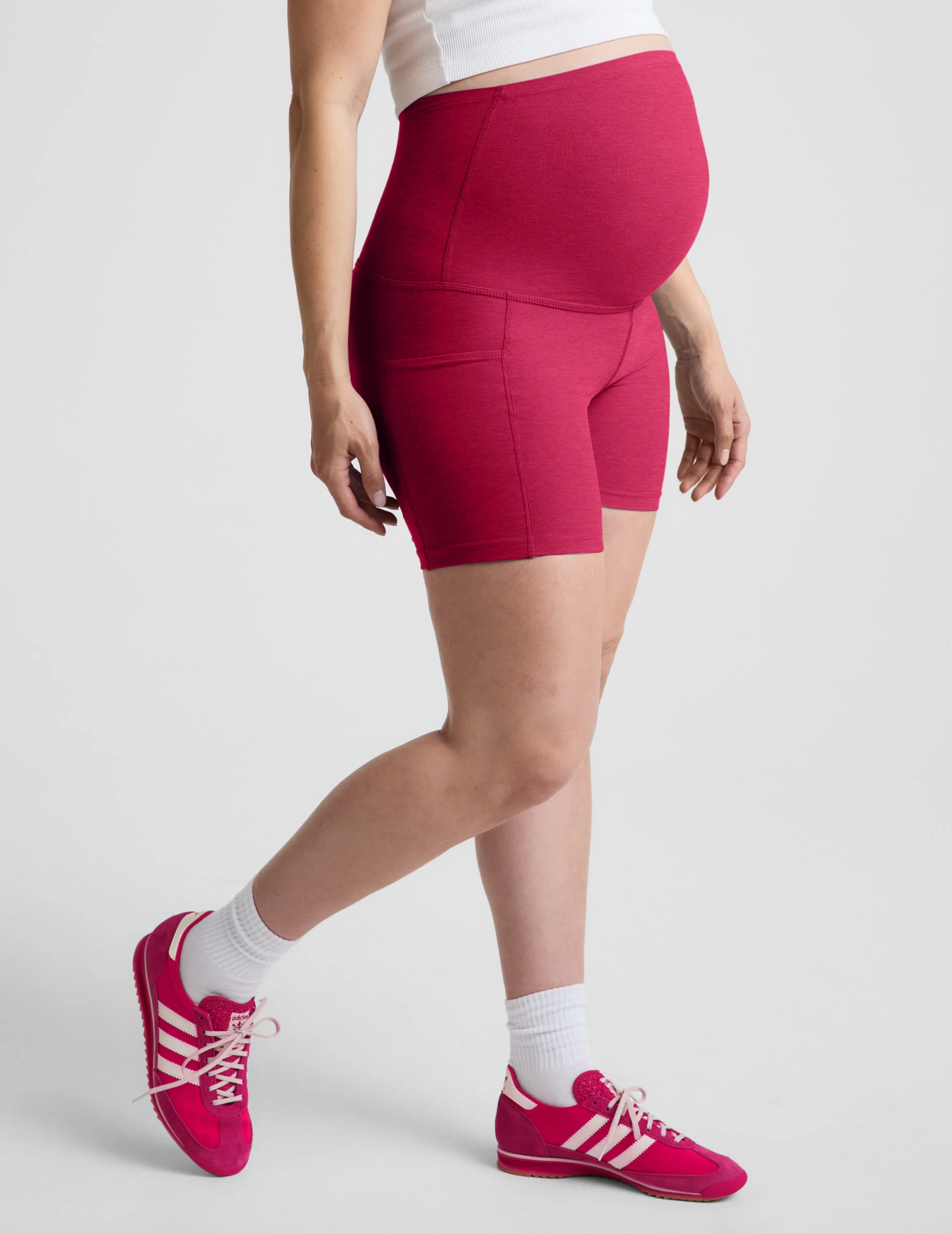 Spacedye™ Keep Pace 5" Maternity Pocket Biker Short - Image 2