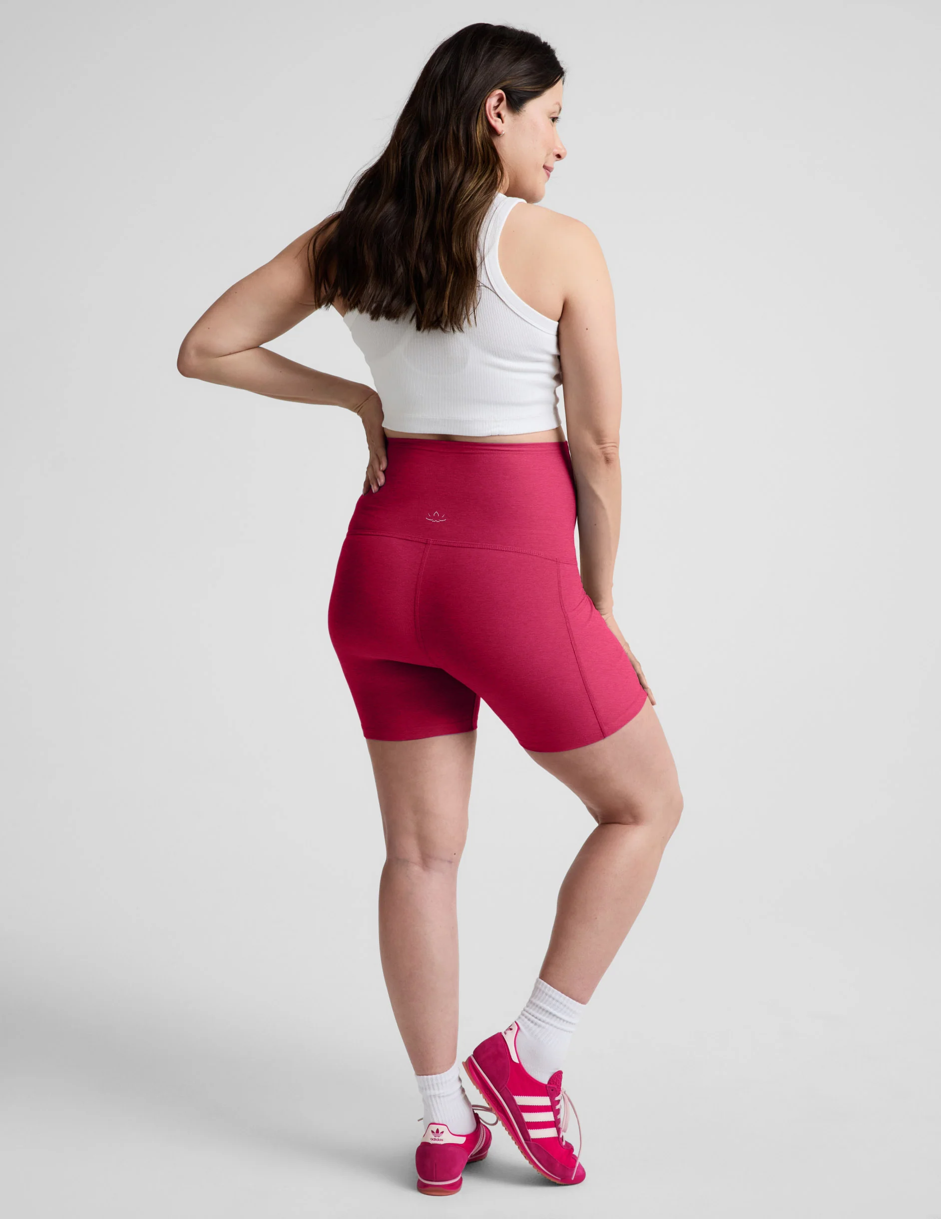 Spacedye™ Keep Pace 5" Maternity Pocket Biker Short - Image 3
